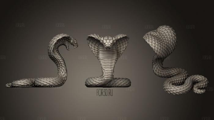 Snake cobra stl model for CNC